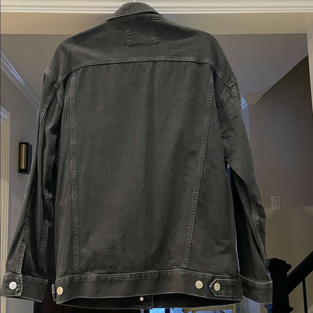 LOFT Black Denim Jacket, Size M - Picture 7 of 7